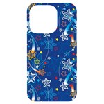 Christmas Stars Pattern Star iPhone 14 Pro Black UV Print Case