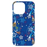 Christmas Stars Pattern Star iPhone 14 Pro Max Black UV Print Case