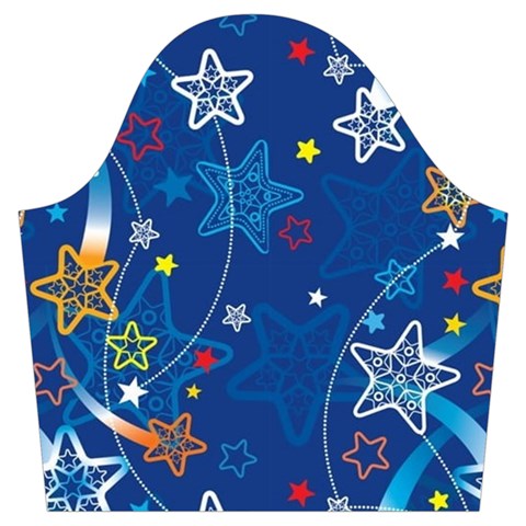 Christmas Stars Pattern Star Trumpet Sleeve Cropped Top from ArtsNow.com Sleeve Left