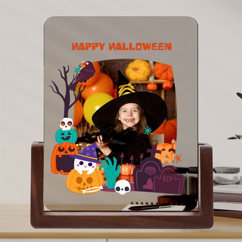 Personalized Photo Halloween Acrylic UV Print 6  Tabletop Frame Acrylic UV Print 6  Tabletop Frame (U Front