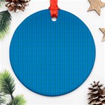 Blue Lego Texture Macro, Blue Dots Background, Lego Ornament (Round)