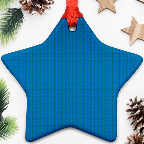 Blue Lego Texture Macro, Blue Dots Background, Lego Ornament (Star) from ArtsNow.com Front