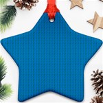 Blue Lego Texture Macro, Blue Dots Background, Lego Ornament (Star)