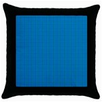 Blue Lego Texture Macro, Blue Dots Background, Lego Throw Pillow Case (Black)