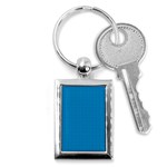 Blue Lego Texture Macro, Blue Dots Background, Lego Key Chain (Rectangle)