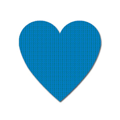 Blue Lego Texture Macro, Blue Dots Background, Lego Heart Magnet from ArtsNow.com Front