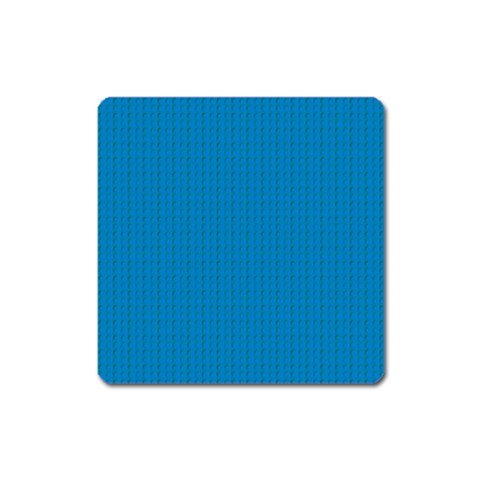 Blue Lego Texture Macro, Blue Dots Background, Lego Square Magnet from ArtsNow.com Front