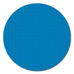 Blue Lego Texture Macro, Blue Dots Background, Lego Magnet 5  (Round)