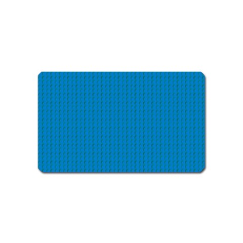 Blue Lego Texture Macro, Blue Dots Background, Lego Magnet (Name Card) from ArtsNow.com Front