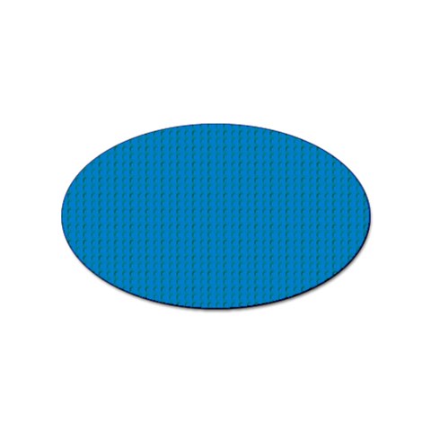 Blue Lego Texture Macro, Blue Dots Background, Lego Sticker Oval (10 pack) from ArtsNow.com Front