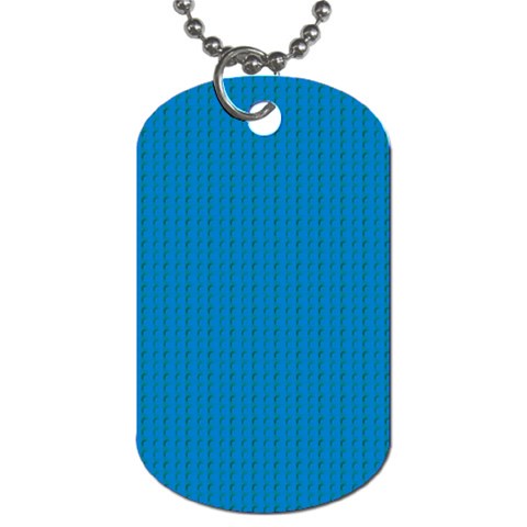 Blue Lego Texture Macro, Blue Dots Background, Lego Dog Tag (Two Sides) from ArtsNow.com Front