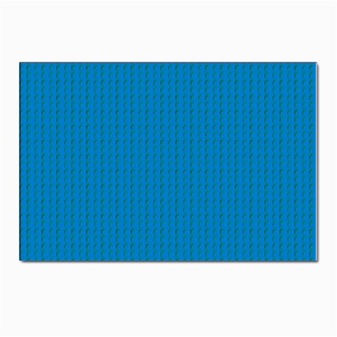 Blue Lego Texture Macro, Blue Dots Background, Lego Postcard 4 x 6  (Pkg of 10) from ArtsNow.com Front