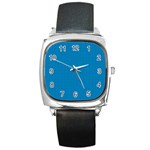 Blue Lego Texture Macro, Blue Dots Background, Lego Square Metal Watch