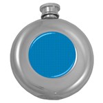 Blue Lego Texture Macro, Blue Dots Background, Lego Round Hip Flask (5 oz)