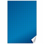 Blue Lego Texture Macro, Blue Dots Background, Lego Canvas 12  x 18 