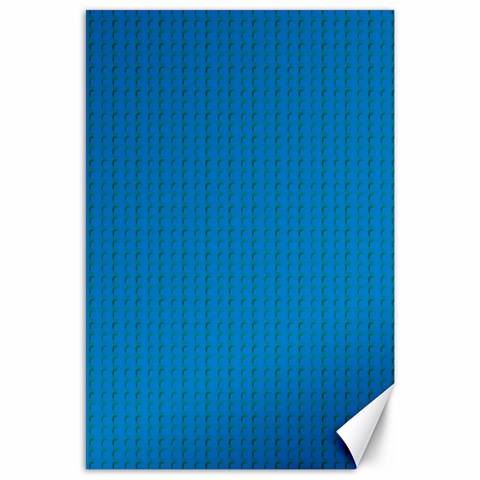 Blue Lego Texture Macro, Blue Dots Background, Lego Canvas 24  x 36  from ArtsNow.com 23.35 x34.74  Canvas - 1