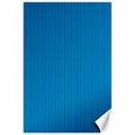 Blue Lego Texture Macro, Blue Dots Background, Lego Canvas 24  x 36 