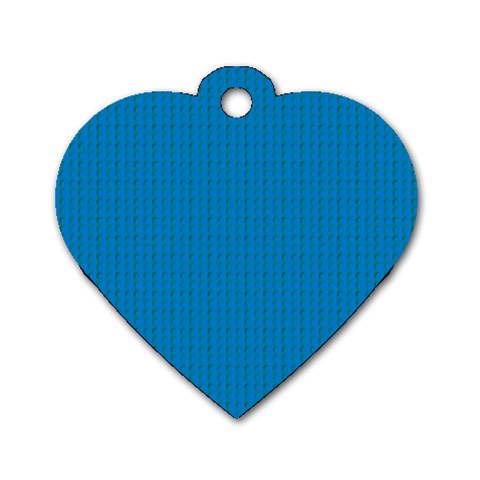 Blue Lego Texture Macro, Blue Dots Background, Lego Dog Tag Heart (One Side) from ArtsNow.com Front