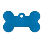 Blue Lego Texture Macro, Blue Dots Background, Lego Dog Tag Bone (One Side)