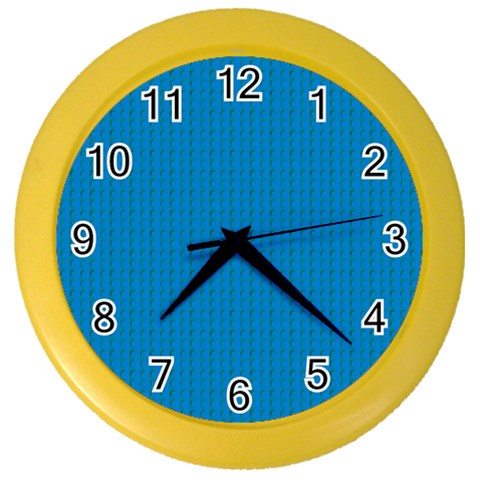 Blue Lego Texture Macro, Blue Dots Background, Lego Color Wall Clock from ArtsNow.com Front