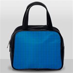 Blue Lego Texture Macro, Blue Dots Background, Lego Classic Handbag (One Side)