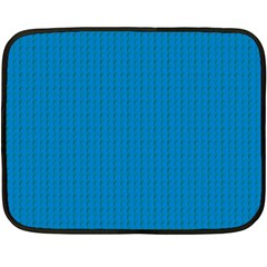 Blue Lego Texture Macro, Blue Dots Background, Lego Two Sides Fleece Blanket (Mini) from ArtsNow.com 35 x27  Blanket Front