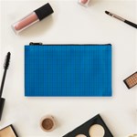 Blue Lego Texture Macro, Blue Dots Background, Lego Cosmetic Bag (Small)