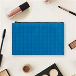 Blue Lego Texture Macro, Blue Dots Background, Lego Cosmetic Bag (Medium)