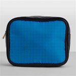 Blue Lego Texture Macro, Blue Dots Background, Lego Mini Toiletries Bag (One Side)