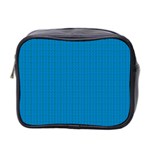 Blue Lego Texture Macro, Blue Dots Background, Lego Mini Toiletries Bag (Two Sides)