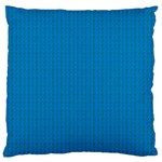 Blue Lego Texture Macro, Blue Dots Background, Lego Large Cushion Case (One Side)