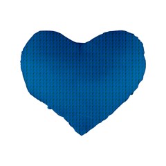 Blue Lego Texture Macro, Blue Dots Background, Lego Standard 16  Premium Heart Shape Cushions from ArtsNow.com Back