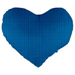 Blue Lego Texture Macro, Blue Dots Background, Lego Large 19  Premium Heart Shape Cushions