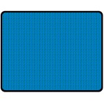 Blue Lego Texture Macro, Blue Dots Background, Lego Two Sides Fleece Blanket (Medium)