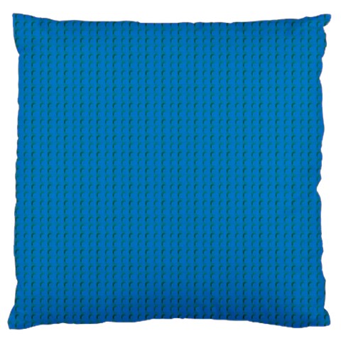 Blue Lego Texture Macro, Blue Dots Background, Lego Large Premium Plush Fleece Cushion Case (One Side) from ArtsNow.com Front