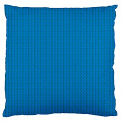 Blue Lego Texture Macro, Blue Dots Background, Lego Large Premium Plush Fleece Cushion Case (Two Sides) from ArtsNow.com Front