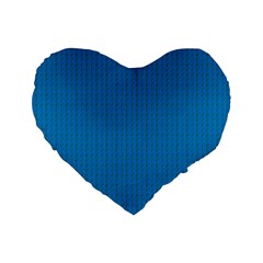 Blue Lego Texture Macro, Blue Dots Background, Lego Standard 16  Premium Flano Heart Shape Cushions from ArtsNow.com Front