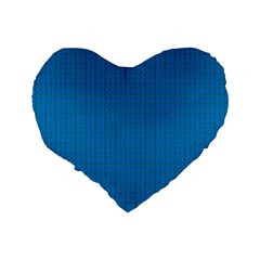 Blue Lego Texture Macro, Blue Dots Background, Lego Standard 16  Premium Flano Heart Shape Cushions from ArtsNow.com Back