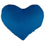 Blue Lego Texture Macro, Blue Dots Background, Lego Large 19  Premium Flano Heart Shape Cushions