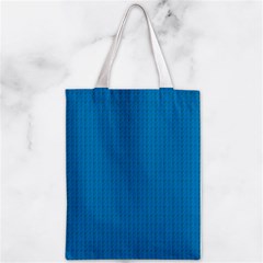 Blue Lego Texture Macro, Blue Dots Background, Lego Zipper Classic Tote Bag from ArtsNow.com Front