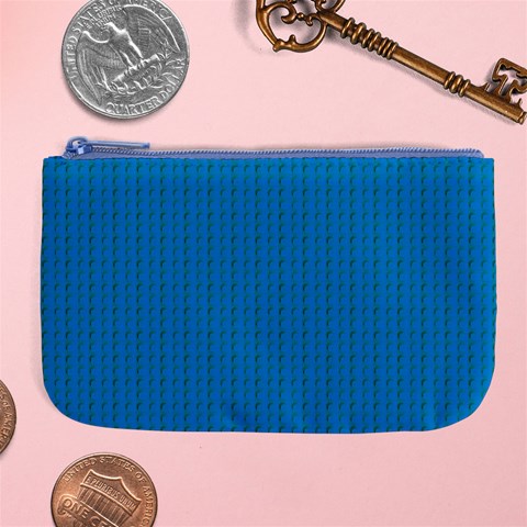 Blue Lego Texture Macro, Blue Dots Background, Lego Large Coin Purse from ArtsNow.com Front