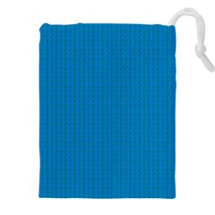 Blue Lego Texture Macro, Blue Dots Background, Lego Drawstring Pouch (4XL) from ArtsNow.com Front