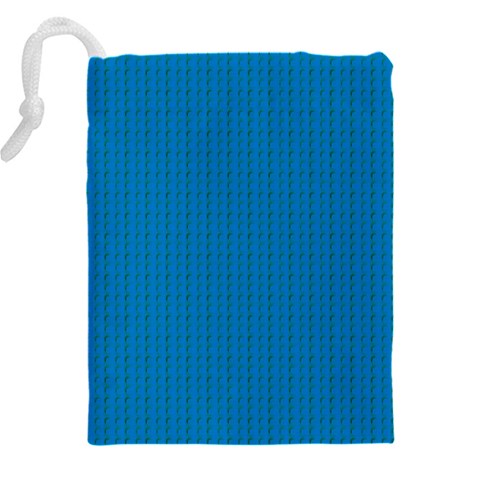 Blue Lego Texture Macro, Blue Dots Background, Lego Drawstring Pouch (4XL) from ArtsNow.com Back