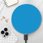 Blue Lego Texture Macro, Blue Dots Background, Lego Wireless Fast Charger(White)