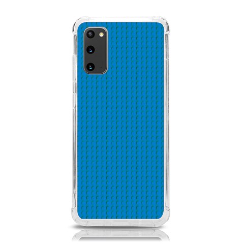 Blue Lego Texture Macro, Blue Dots Background, Lego Samsung Galaxy S20 6.2 Inch TPU UV Case from ArtsNow.com Front