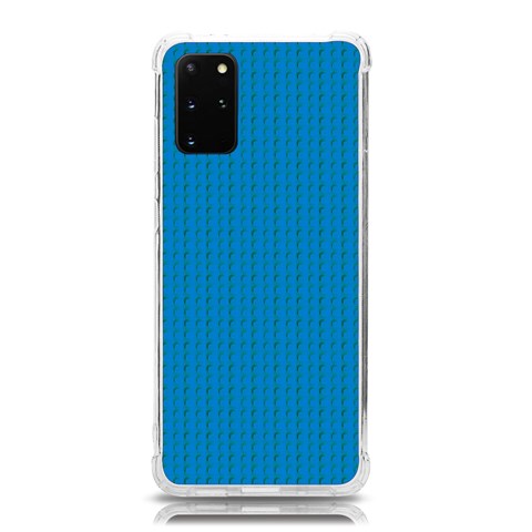 Blue Lego Texture Macro, Blue Dots Background, Lego Samsung Galaxy S20 Plus 6.7 Inch TPU UV Case from ArtsNow.com Front