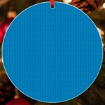 Blue Lego Texture Macro, Blue Dots Background, Lego UV Print Acrylic Ornament Round