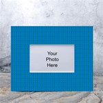 Blue Lego Texture Macro, Blue Dots Background, Lego White Tabletop Photo Frame 4 x6 