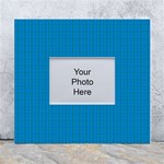 Blue Lego Texture Macro, Blue Dots Background, Lego White Wall Photo Frame 5  x 7 