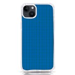 Blue Lego Texture Macro, Blue Dots Background, Lego iPhone 14 Plus TPU UV Print Case